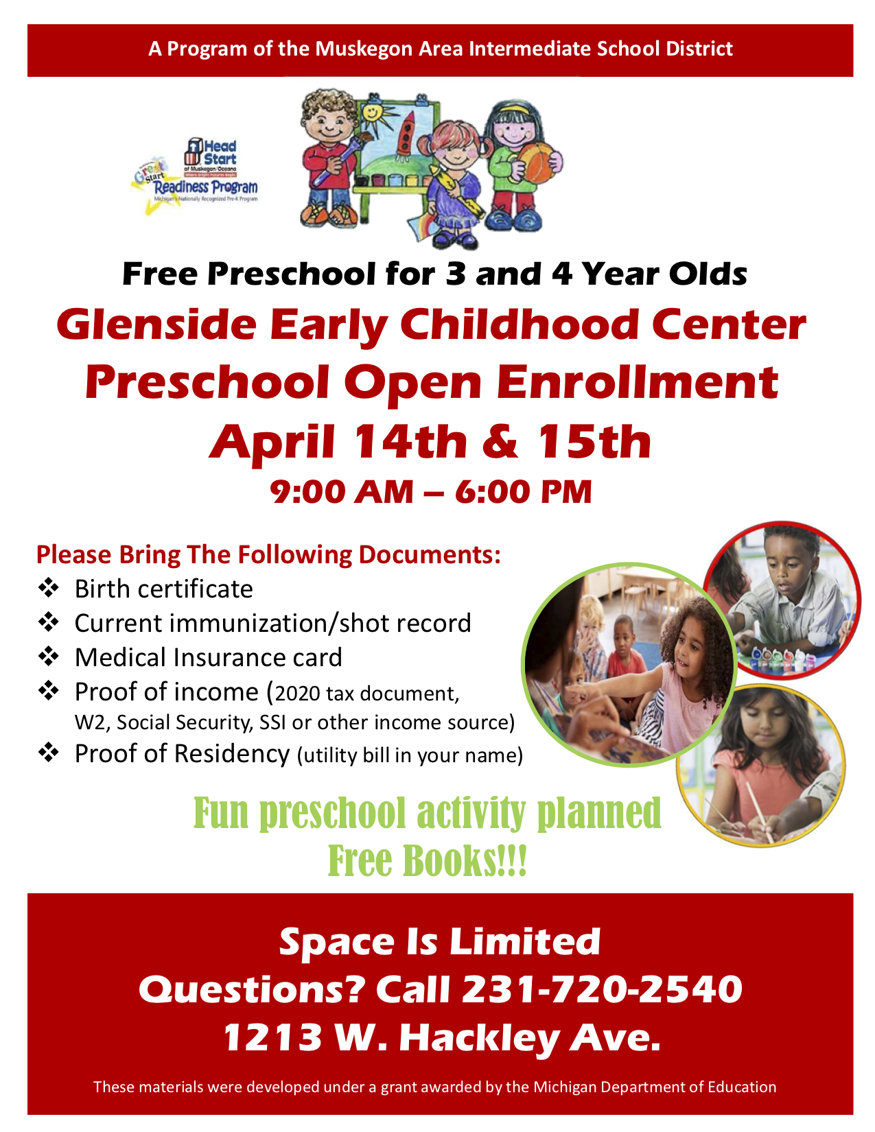 Preschool Open Enrollment Flyer